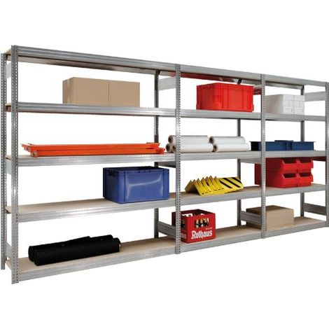 Vielzweckregal Anbauregal, 5 Ebenen 875 x 400 x 2000 mm Maße in mm (BxTxH): 875 x 400 x 2000