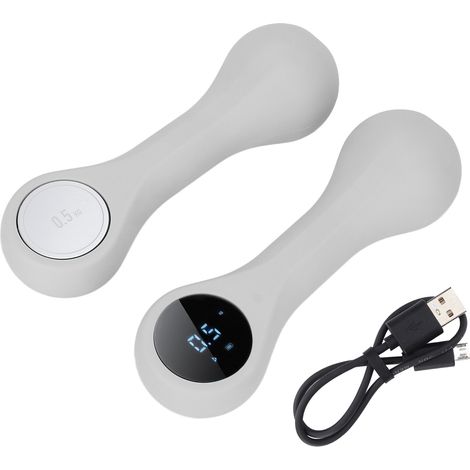 Haltère intelligent en silicone souple 1,1 lb gris – équipement de fitness, musculation, yoga, perte de poids (1/5)