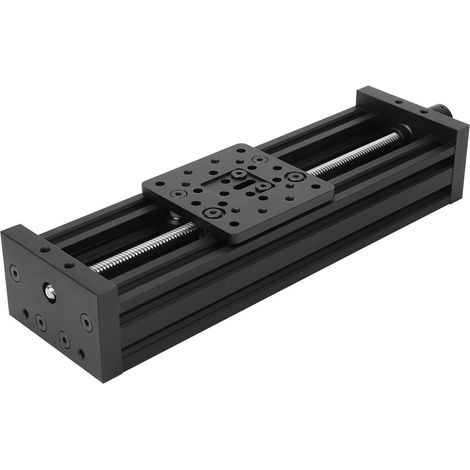 Table coulissante linéaire à vis, alliage d'aluminium, pour imprimante 3D et machine de gravure, plomb 2 mm, noir/argent, 300 mm (1/5)