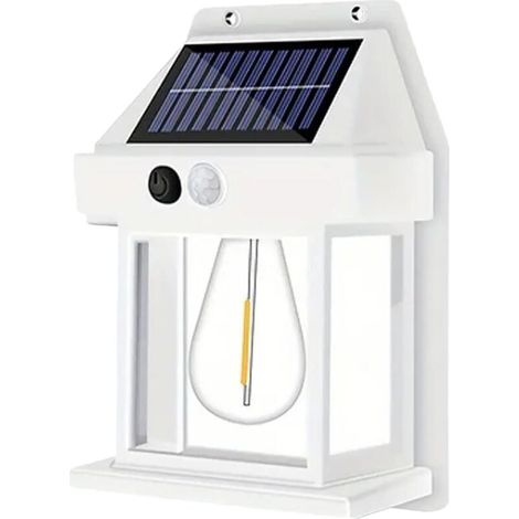 [NEVER USED] Solar Light Outdoor, Solar Lights Outdoor 3 Modes Waterproof IP65 Motion Sensor for Garage, Garden, Patio, Pathway (White) (1/4)