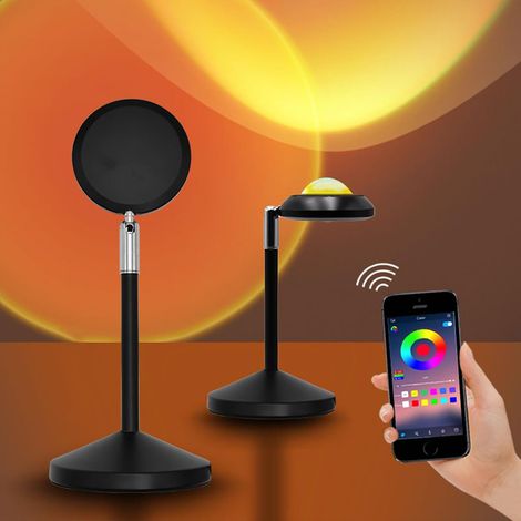 RGB Sunset Lampe, 16M Farben, Musik-Sync & APP-Steuerung (1/5)