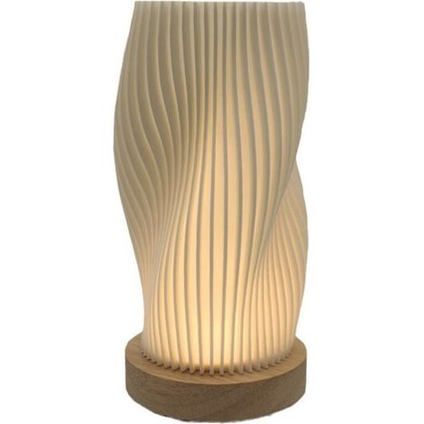 Lampe de table pour chambre, lampe de chevet, veilleuse à intensité variable, forme artistique simple, lampe de bureau, veilleuse LED rechargeable (1/2)