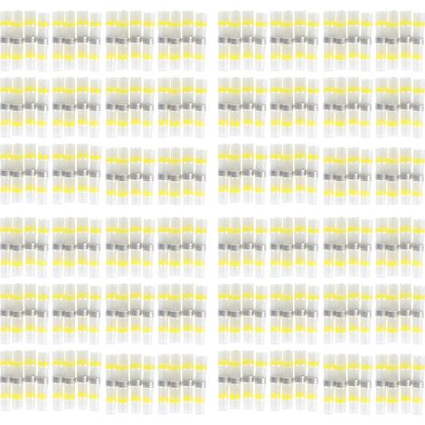 150 pièces connecteurs de fil à souder thermorétractables étanches, cosses électriques waterproof pour épissures de câbles