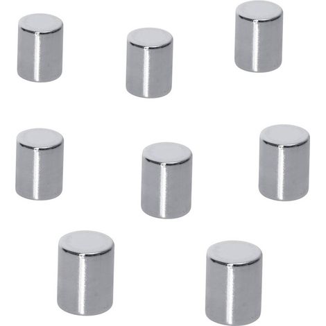 Sigel Magnete neodimio B3103 (Ø x A) 8 mm x 10 mm cilindro Argento 8 pz. B3103 (1/4)
