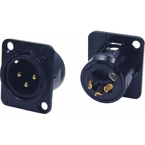 RS PRO-Connecteurs XLR Mâle 3 voies Montage panneau