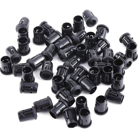 Support de diode, douille lampe led électronique, douille de lampe à LED en nylon noir support de diode clip monture de lunette utile (3 mm), 3 mm 5 mm 8 mm 10 mm, 50 pièces (1/5)