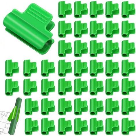 40 Pièces Clips pour Serre 16mm Clip pour Tige de Tube de Serre Clip de Film de Serre Pince à Effet de Serre Pince à Filet en Plastique Clip de Fixation pour Serre