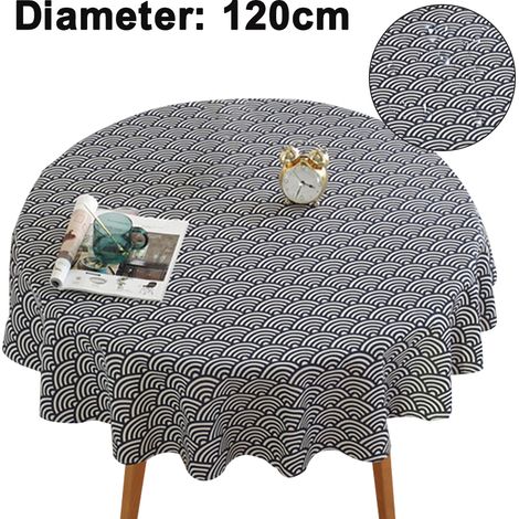 Runde Tischdecken, knitter- und farbbeständig, für den Außenbereich geeignet, ideal für Küchen, Restaurants, Bankette, Feiertage und Weihnachtsbuffets