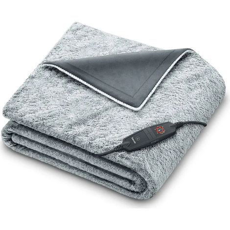 Beurer HD 75 Manta eléctrica 100 W Gris Vellón