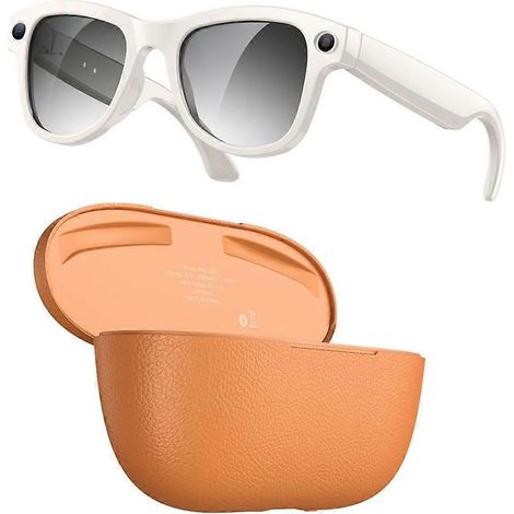 Lunettes connectées 2026 à caméra 8 MP, vidéo, reconnaissance photo IA, appels Bluetooth et traduction vocale, C (1/5)