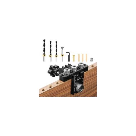 Gabarit de Perçage 3 en 1 Kit Localisateur de Guide, Perçage Précis pour Chevilles Bois, Idéal pour Bricolage à la Maison (1/5)