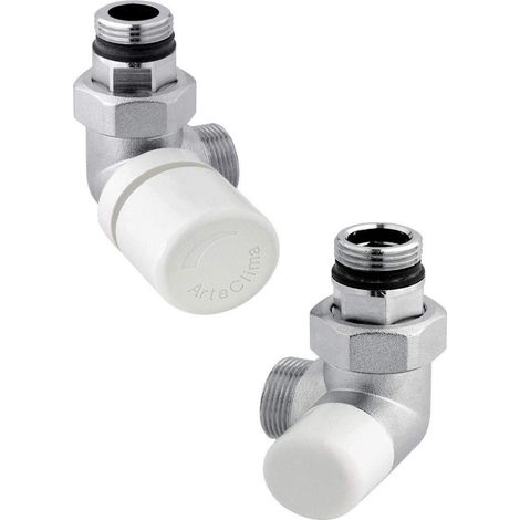 Jeu de vannes de radiateur avec raccord coudé 1/2"Gas Arteclima KITVAL1CR