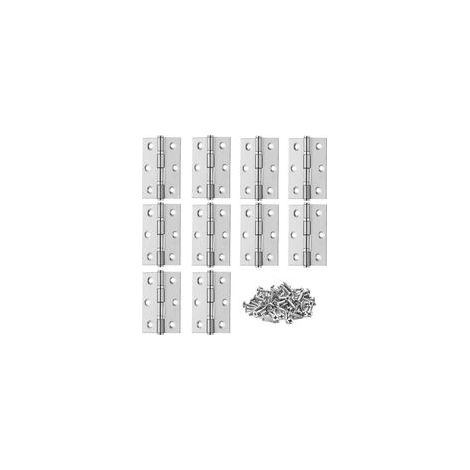 10 Pièces Charniere Porte,Charniere Inox,Charnière Invisible,Charnière plate,Porte Placard/Petites Portes/Tiroirs/Fenêtres/Pianos/Coffret à Bijoux Armoires de Quincaillerie de Meubles de Maison