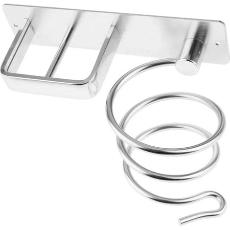 Support pour sèche-cheveux Raylang, support mural en aluminium pour sèche-cheveux et lisseur (1/5)