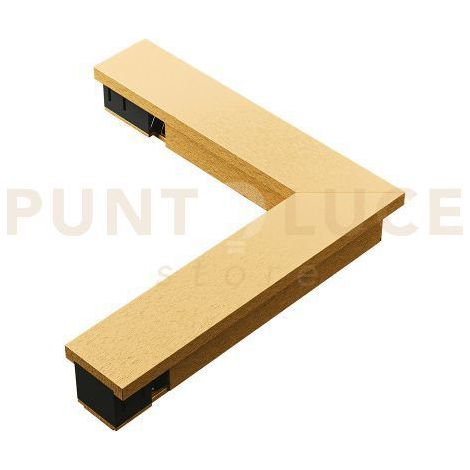 GBIC32 CONNETTORE ANGOLARE ELETTRICO A 90° BINARIO 48V INCASSO-SUPERFICIE ORO OPACO