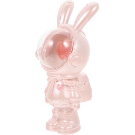 Lighting Weltraumhasen Ornament aus Rosa Kunstharz Zierliche