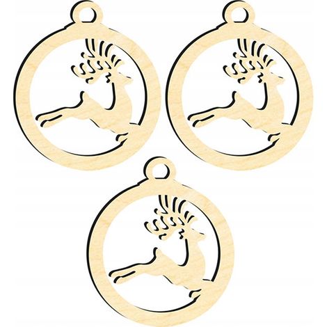 Weihnachtsbaumschmuck aus Holz Z64 3 Stk. (1/3)