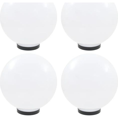 Juego de 4 lámparas LED esféricas de 30 cm iluminación decorativa para jardín ambiente acogedor PMMA blanco 020046384 (1/5)