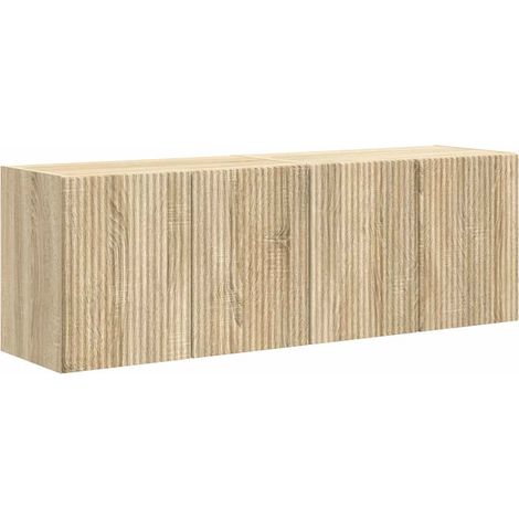 Mobile porta TV da parete con scomparti chic contemporaneo 59,5 x 31 x 40 cm in legno multistrato rovere sonoma 020055008