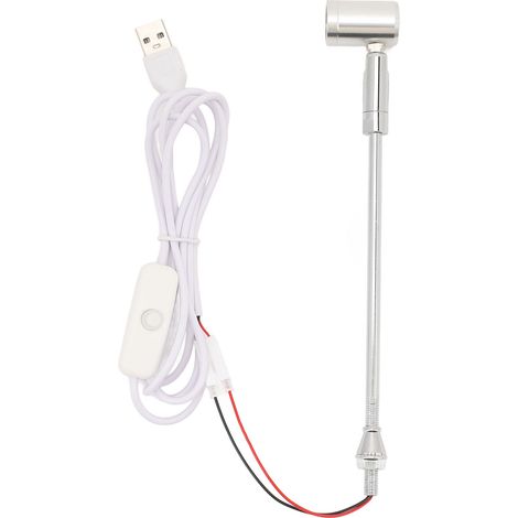 Spotlight LED Mini USB Ajustable 180° Aluminium 20cm Lumière Naturelle pour Art Bijoux