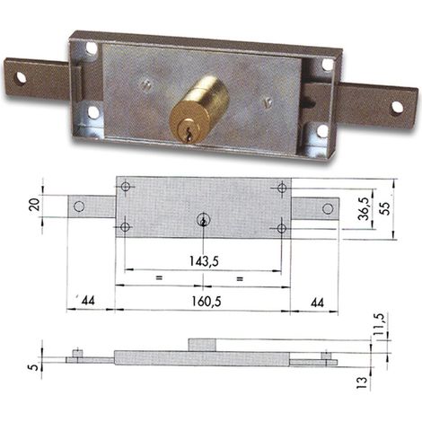 Cisa 41010-80-0 Serratura Serranda Centr