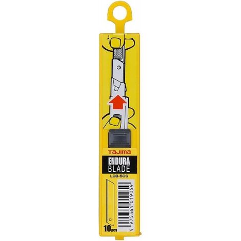 Lame de Cutter Non Secable 18mm Tajima Endura Blade Acier SK-120 Trempe Japonaise - Compatible LC500/LC560 - etui de 10 (1/4)