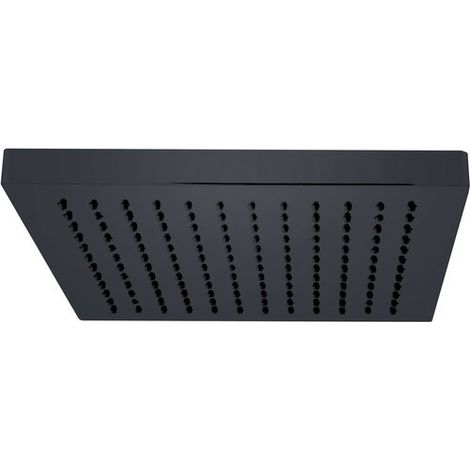 Soffione per doccia quadrato finitura nera 20x20  KAM-ARTE NERO kamalu
