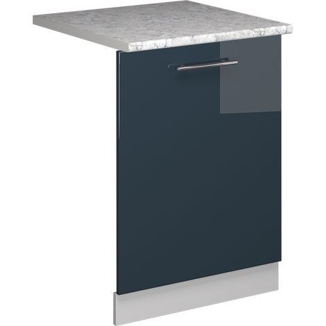 Panel frontal del lavavajillas Fame-Line, Azul oscuro alto brillo, 60 cm , ET Mármol, Vicco (1/5)