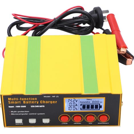Chargeur de batterie multifonctionnel automatique universel intelligent pour voiture, modèle MF‑2S, prise UK AC250V (1/5)