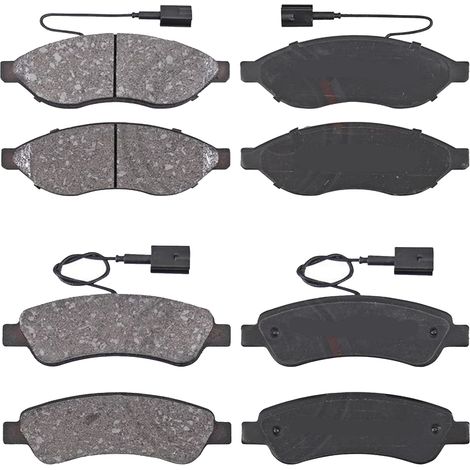 KIT PASTIGLIE FRENO ANTERIORI E POSTERIORI compatibile con Alfa Romeo 166 / PASTIGLIE FRENANTI AUTO OEM FDB994FDB1299,FDB995 / SOSTITUZIONE DIRETTA / BASSA POLVERE / SILENZIOSO