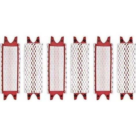 Lot de 6 têtes de balai plates en microfibre – Compatibles Vileda UltraMax – Lavables en machine – Nettoyage sols durs efficace