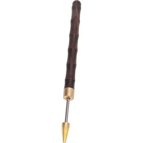 Stylo à Teinter pour Cuir avec Manche en Bambou Naturel - Outil DIY Travail du Cuir (1/5)