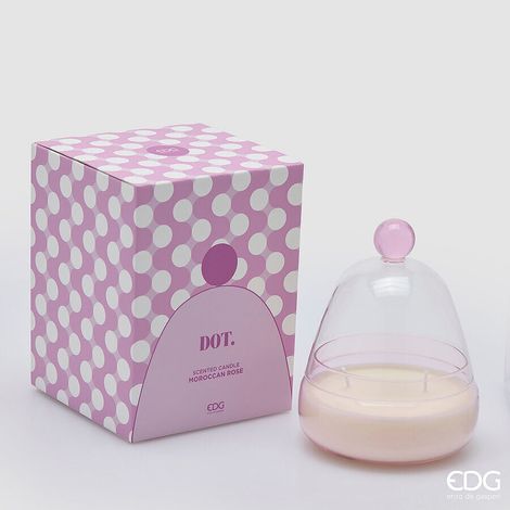EDG Enzo De Gasperi Candela Dot a Cupola H 17,2 Cm D 12 Cm Moroccan Rose