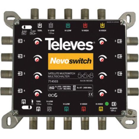 Televes Multischalter 5 in 8 Guß NEVO recpower kask. MS58C (1/5)