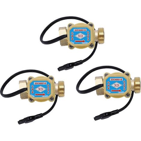 3 connecteurs filetés PT 26 mm (3/4 pouce) pour pompe 120 W avec capteur de débit d'eau et interrupteur. (1/5)