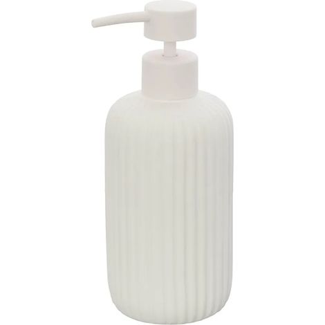 Dispenser sapone bianco in ceramica soft touch capienza 330 ml Spring (1/5)
