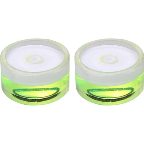 Lot de 16 Niveaux à Bulle Circulaires Verts en Plastique Transparent pour Nivellement Précis, Diamètre 15x8mm, Accessoire Pratique pour Mesures Horizontales (1/5)