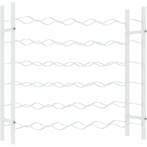 Casier à bouteilles pour 36 bouteilles Blanc Métal CFW890435 (1/5)