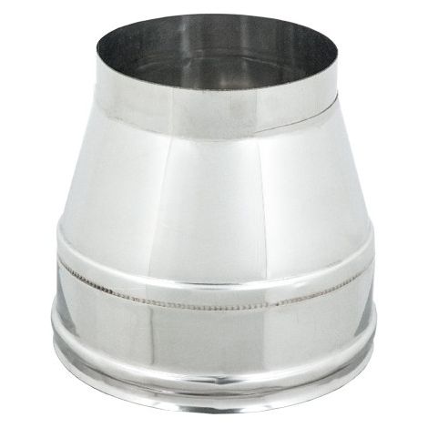Fumaiolo terminale da 200-250mm conico inox doppia parete (1/3)