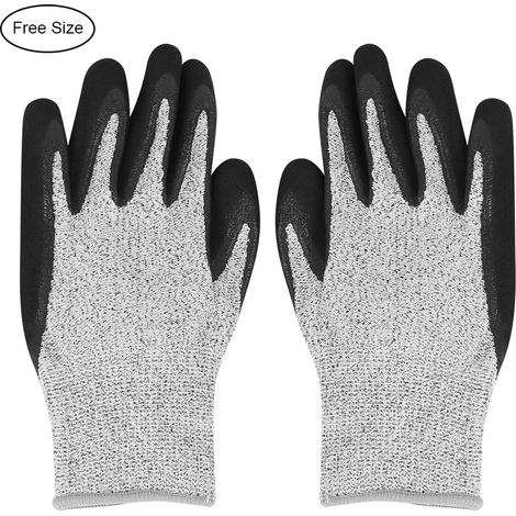 Gants de travail HPPE en nitrile résistant aux coupures, à l'abrasion, à la perforation et aux perforations. (1/5)