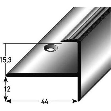 Einschubprofil "Stirling", mit Nase für Parkett, 15,3 mm Einfasshöhe, Aluminium eloxiert, gebohrt-goldfarbig-1000