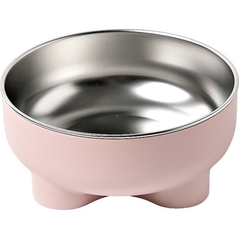 Gamelle pour chat en acier inoxydable, grande capacité, trèfle à quatre feuilles amovible, double usage et anti-déversement. (1/4)