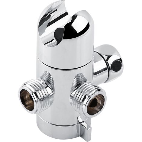 Ensemble de douche à trois voies avec inverseur et support, bras de douche et robinetterie de salle de bain (1/5)