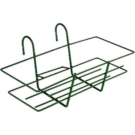 Portavasi Balconiera Rettangolare Plasticata Verde Cm. 40 (1/2)