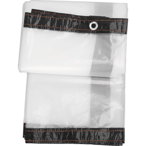 Bâche transparente isolante contre le froid pour jardin, imperméable, en polyéthylène transparent, 2 m x 2,5 m (6,6 x 8,2 pi) (1/5)