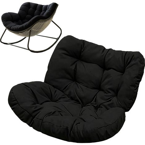 Coussin pour fauteuil à bascule, Rembourrage de remplacement – Imperméable – Protection contre les rayons UV - Pour porche, jardin, balcon, intérieur et extérieur – Dimensions 120 × 100 × 10 cm