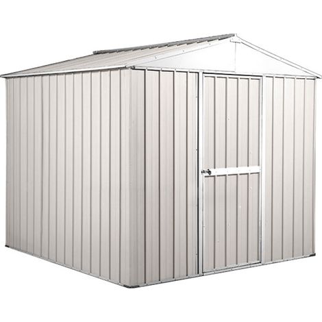 Casetta Box da Giardino in Lamiera di Acciaio Porta Utensili 275x175x215 cm Enaudi Bianco (1/4)