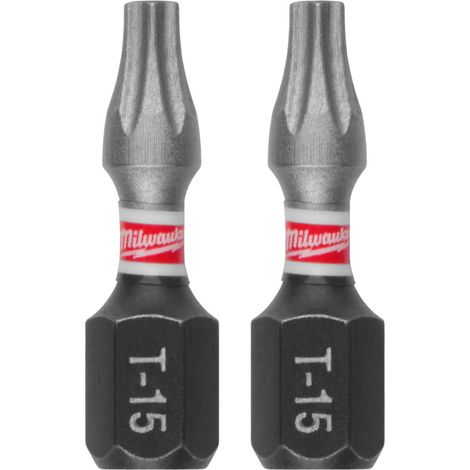 Punta Milwaukee T15 x 25 mm ShW, 3 piezas