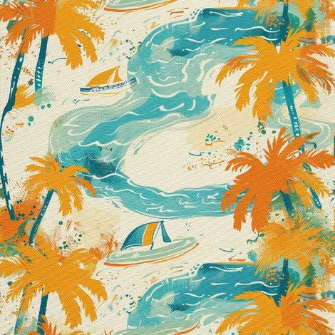 Dekorativer Outdoor-Stoff Oxford - Motiv Sommer DX8943 (1/5)