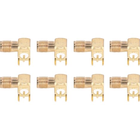 Lot de 10 connecteurs RF SMAKWE coudés 90° 4 broches pour circuit imprimé base antenne adaptateur coaxial (1/5)